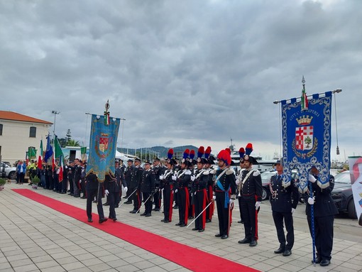 Cerimonia per la festa dei 211 anni dell’Arma dei Carabinieri in Calata Anselmi a Imperia