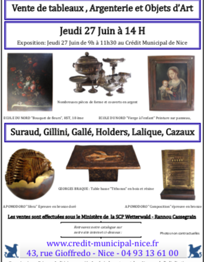 Vendita straordinaria del “Crédit Municipal”: prima data il 19 giugno