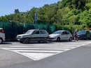 Le auto in coda stamattina