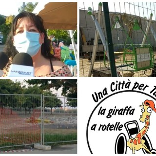 Imperia, la denuncia della 'Giraffa a rotelle': "Ancora al Parco Urbano l'altalena inclusiva non è stata rimontata. Dal Comune nessuna risposta"