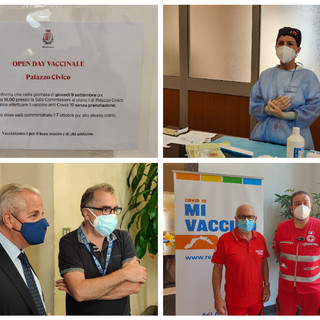 Imperia, open day in Comune riservato ai dipendenti e alle loro famiglie. Scajola: "L'obiettivo è 'vacciniamoci tutti'" (foto e video)