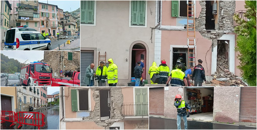 Crolla una palazzina a Soldano, inquilini feriti (foto e video) Crolla una palazzina a Soldano, inquilini feriti (foto e video)