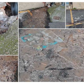 Porto Maurizio, fogna a cielo aperto sotto le case (Foto)