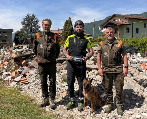 Fabrizio Fabiano e la sua Bella superano la prova ENCI su macerie