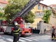 Fulmine sulla chiesa dei Frati Minimi di Oneglia, taglio frontale del campanile Fulmine sulla chiesa dei Frati Minimi di Oneglia, taglio frontale del campanile