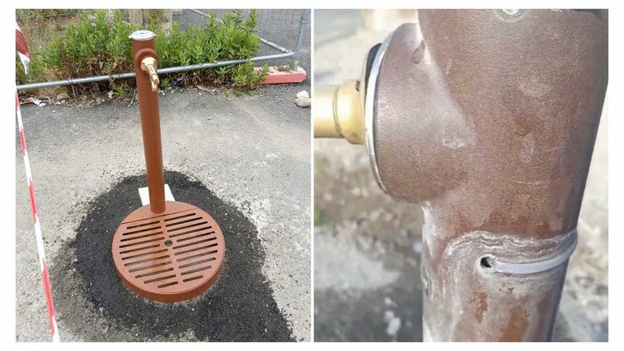 Perdita d’acqua da una fontana sulla ciclabile di Imperia: intervento rapido dopo la segnalazione de "La Voce" Perdita d’acqua da una fontana sulla ciclabile di Imperia: intervento rapido dopo la segnalazione de "La Voce"