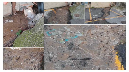 Porto Maurizio, fogna a cielo aperto sotto le case (Foto)