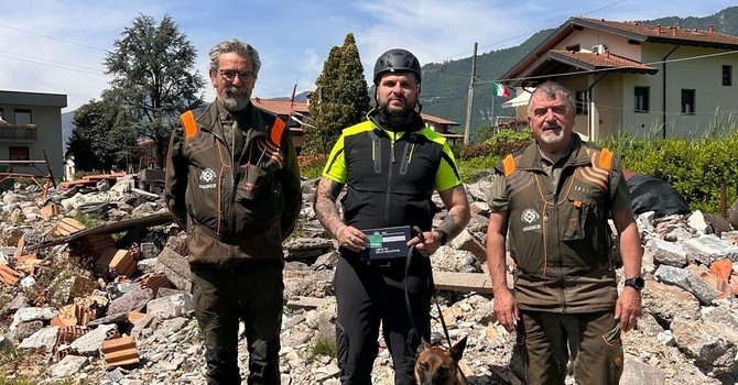 Fabrizio Fabiano e la sua Bella superano la prova ENCI su macerie