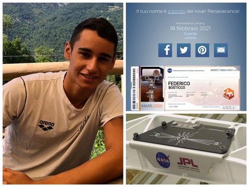 Un imperiese 'su Marte', il nome del sedicenne Federico Bosticco sul pianeta rosso