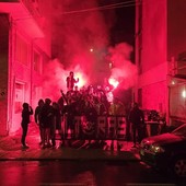 La festa per il decennale dello striscione degli Ultras Imperia