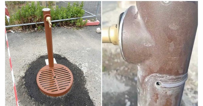 Perdita d’acqua da una fontana sulla ciclabile di Imperia: intervento rapido dopo la segnalazione de "La Voce" Perdita d’acqua da una fontana sulla ciclabile di Imperia: intervento rapido dopo la segnalazione de "La Voce"