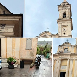 Fulmine sulla chiesa di Diano Gorleri, cadono calcinacci Fulmine sulla chiesa di Diano Gorleri, cadono calcinacci