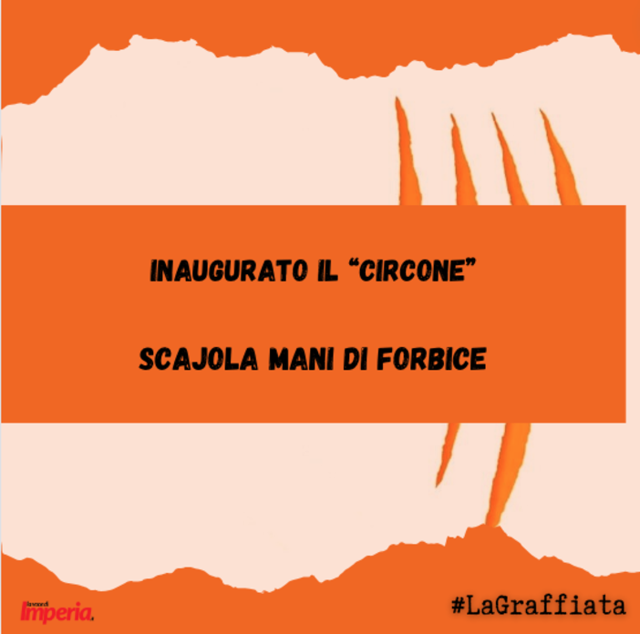 LA GRAFFIATA. Inaugurato il "Circone", Scajola mani di forbice