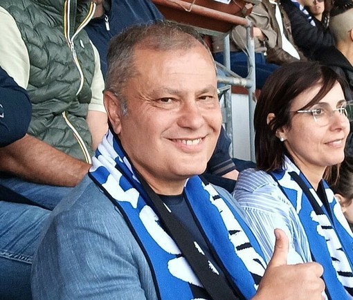Giuseppe d'Onofrio ieri in tribuna al "Ciccione"
