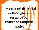 LA GRAFFIATA. Imperia calcio i tifosi della Vogherese restano fuori: potevano rovinare il padel