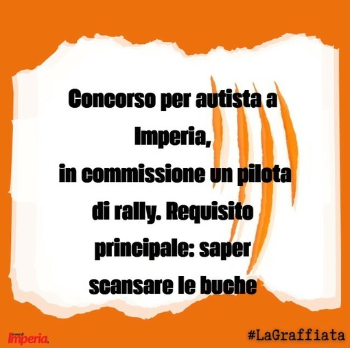 LA GRAFFIATA. Concorso per autista a Imperia, in Commissione un pilota di Rally. Requisito principale: saper scansare le buche