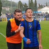 Conti esce dal campo dopo il rosso consolato da Trucco                                                              (Foto Flammia)