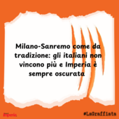 LA GRAFFIATA. Milano-Sanremo come da tradizione: gli italiani non vincono più e Imperia è sempre oscurata