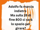 LA GRAFFIATA. Adolfo fa marcia indietro. Ma sulla 28 di fine 800 ci sarà lo spazio per girare?