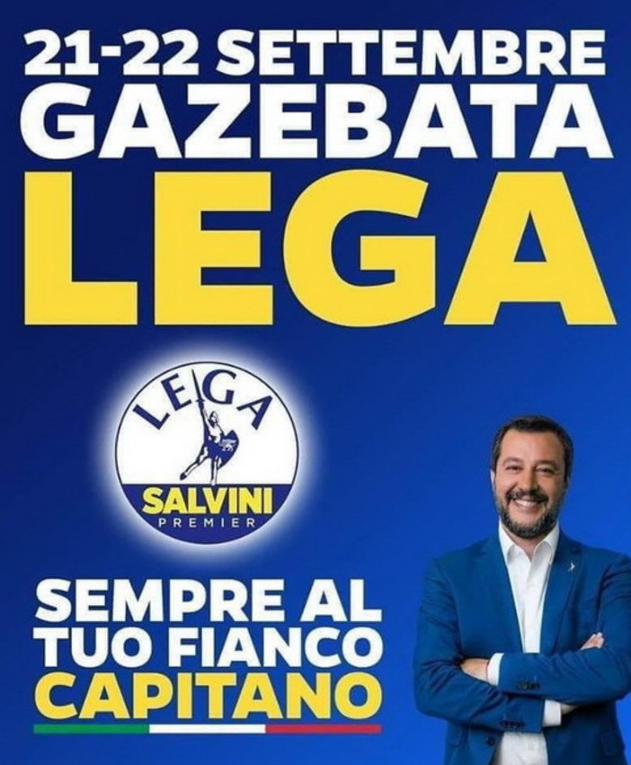 Domani e domenica, 50 gazebo della Lega per raccolta firme in tutta la Liguria Domani e domenica, 50 gazebo della Lega per raccolta firme in tutta la Liguria