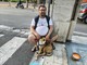 Graziano con l'inseparabile cagnolina Rita