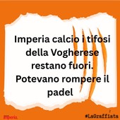 LA GRAFFIATA. Imperia calcio i tifosi della Vogherese restano fuori: potevano rovinare il padel