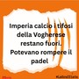 LA GRAFFIATA. Imperia calcio i tifosi della Vogherese restano fuori: potevano rovinare il padel