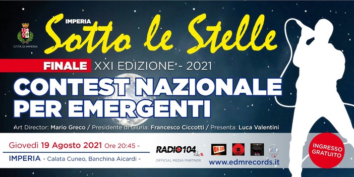 Imperia, giunge alla 21esima edizione 'Sotto le stelle': il 19 agosto la finalissima per i talenti emergenti