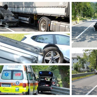 Frontale tra due auto a Nava, un ferito in Pronto soccorso (foto)