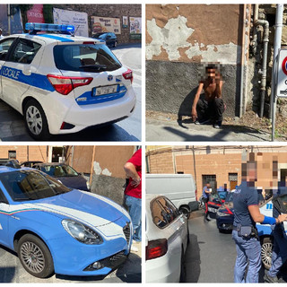 Imperia, inseguimento della polizia municipale a Porto Maurizio: fermati due giovani extracomunitari (foto)