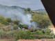 Incendio di sterpaglie in via Dolcedo a Imperia