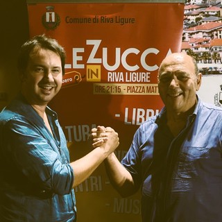 Francesco Benza, vicesindaco di Riva Ligure e Claudio Porchia, direttore artistico rassegna Sale in Zucca