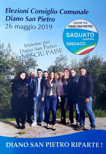 Elezioni: ecco i candidati consiglieri e il programma della lista 'Insieme Per Diano San Pietro' Elezioni: ecco i candidati consiglieri e il programma della lista 'Insieme Per Diano San Pietro'