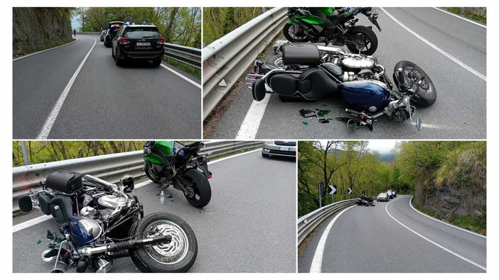 Scontro tra moto sulla Statale 28: tre feriti, due in codice giallo