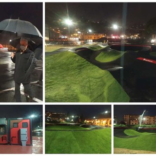 Imperia: inaugurata la pista di pump track al parco di Castelvecchio, Scajola: "Rione un tempo degradato, oggi sta crescendo" (foto e video)