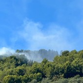 Incendio su Capo Berta: pineta e macchia mediterranea in fiamme Incendio su Capo Berta: pineta e macchia mediterranea in fiamme