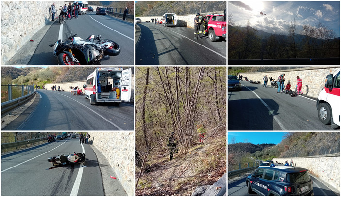 Incidente sulla 28, coinvolti due motociclisti: sono gravi (foto e video)