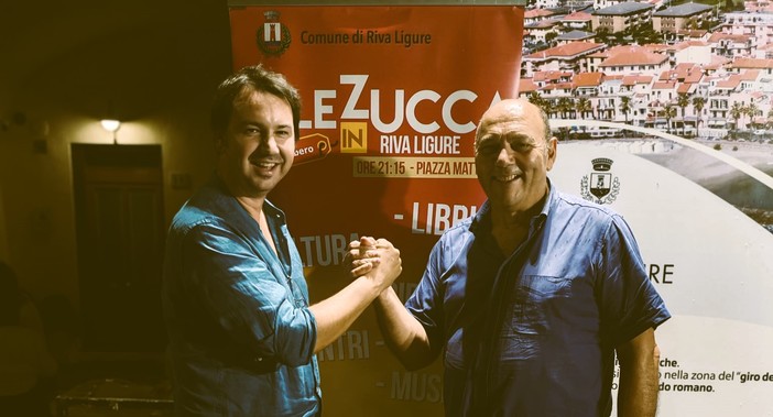 Francesco Benza, vicesindaco di Riva Ligure e Claudio Porchia, direttore artistico rassegna Sale in Zucca