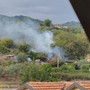 Incendio di sterpaglie in via Dolcedo a Imperia Incendio di sterpaglie in via Dolcedo a Imperia