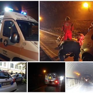 Imperia: scontro auto scooter in galleria Gastaldi, disagi per il traffico a Porto Maurizio (foto)