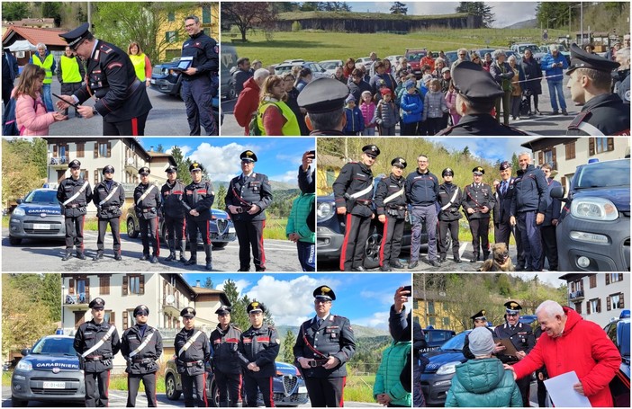 Giornata della legalità, i bambini di Pornassio incontrano i carabinieri (foto e video)