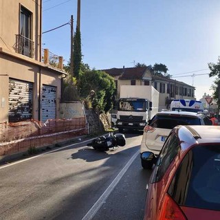 Incidente, scooter a terra in via Airenti a Caramagna