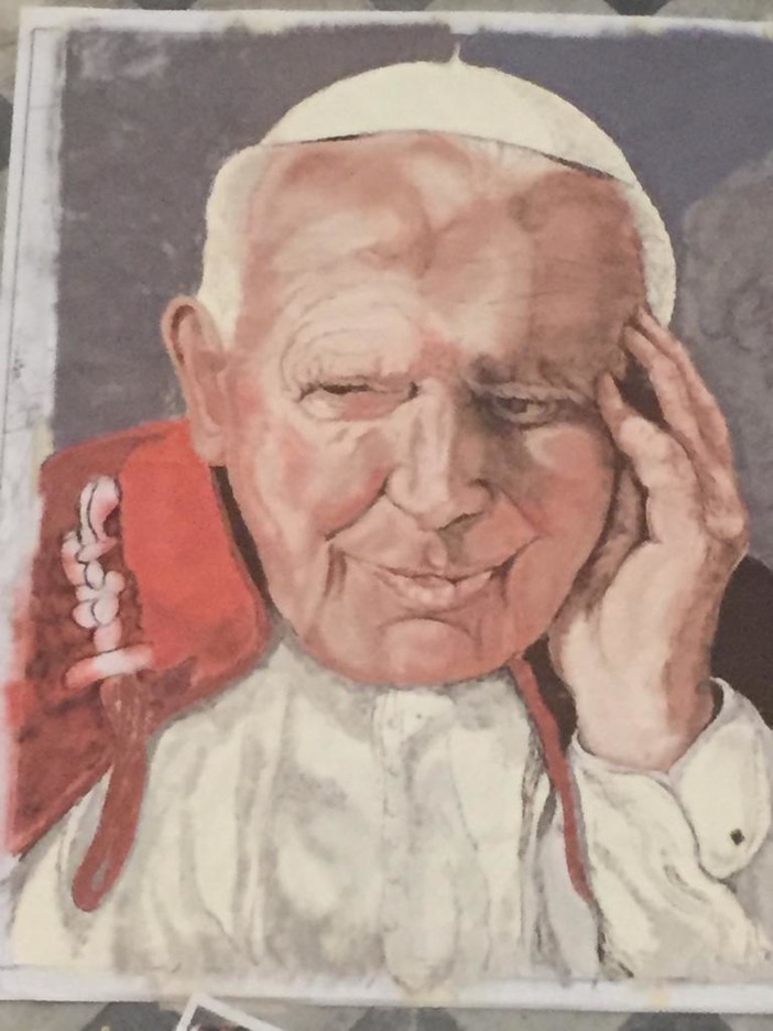 Karol Wojtyla (quadro eseguito da Massimiliano Utzeri della Compagnia di via Carducci)