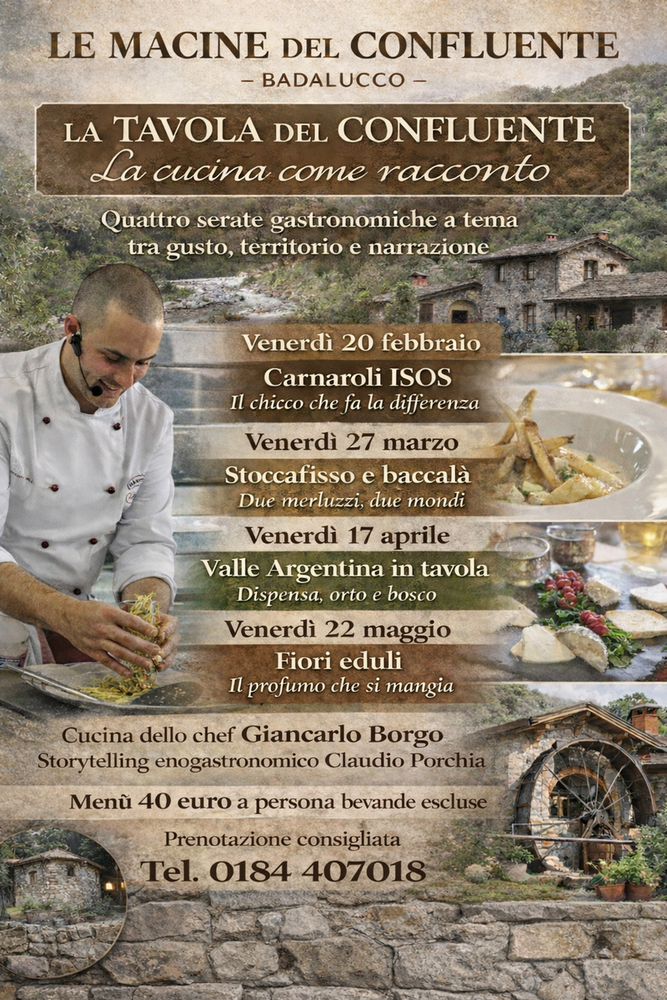 Valle Argentina in tavola: dispensa, orto e bosco nella cucina di Giancarlo Borgo. Al via le prenotazioni.