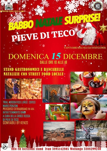 Pieve di Teco, domenica “Babbo Natale Surprise”: tanti eventi per grandi e piccini