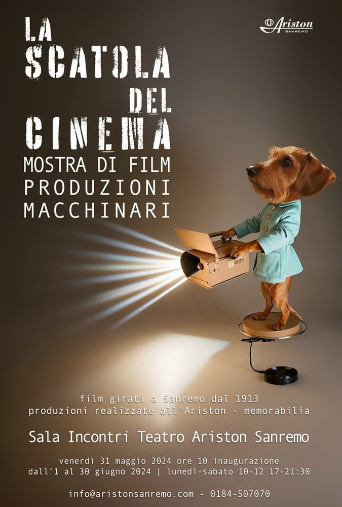 Mostra 'La scatola del cinema’ alla Sala Incontri del Teatro Ariston di Sanremo Mostra 'La scatola del cinema’ alla Sala Incontri del Teatro Ariston di Sanremo