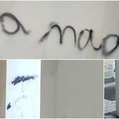 Ancora vandali al Parasio: Logge di Santa Chiara imbrattate con scritte (foto) Ancora vandali al Parasio: Logge di Santa Chiara imbrattate con scritte (foto)