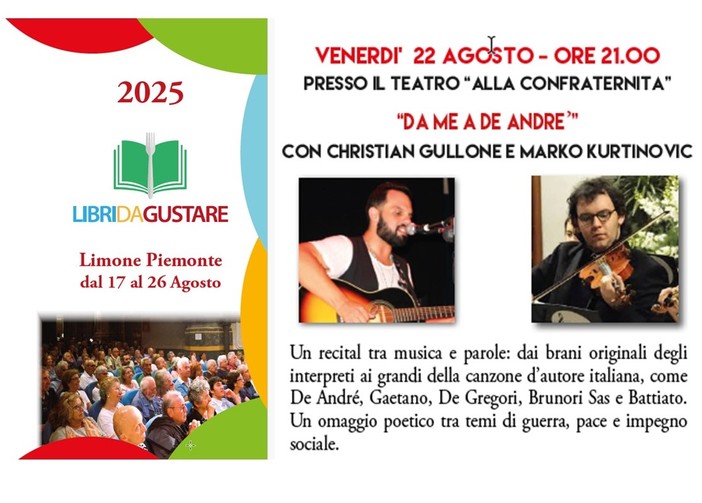 Il cantante sanremese Christian Gullone presenta in anteprima il brano “Pancia Piena” a Limone Piemonte Il cantante sanremese Christian Gullone presenta in anteprima il brano “Pancia Piena” a Limone Piemonte