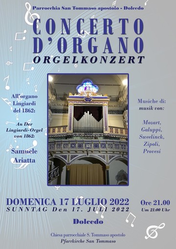 Dolcedo, domenica concerto di Samuele Ariatta nella Chiesa di San Tommaso Dolcedo, domenica concerto di Samuele Ariatta nella Chiesa di San Tommaso
