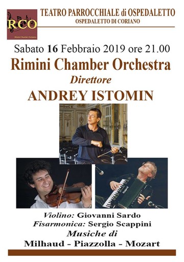 Sabato il violinista imperiese Giovanni Sardo in concerto con la Chamber Orchestra a Ospedaletto Coriano